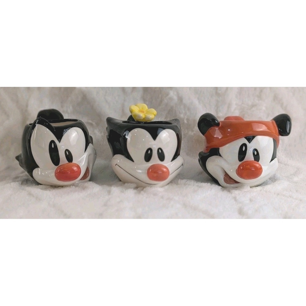 Animaniacs Yakko Wakko Dot Ceramic‎ Coffee Mugs Set of 3 Warner Bros